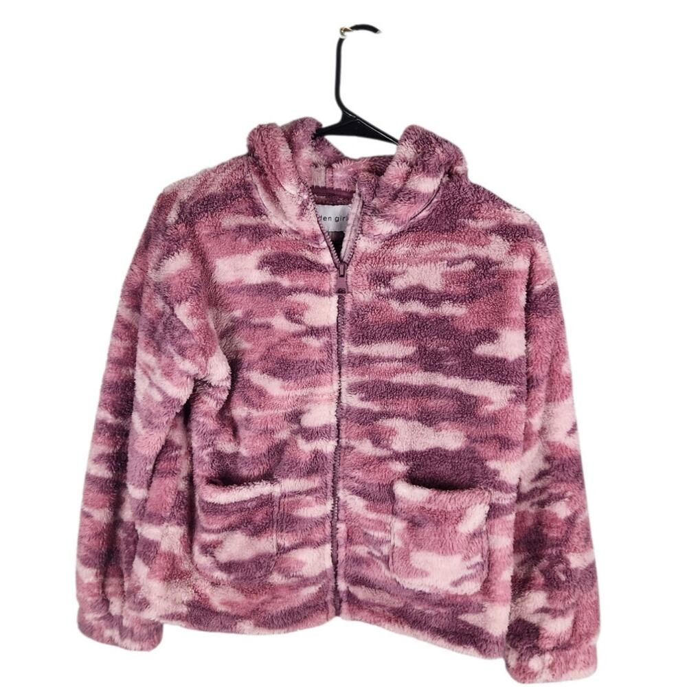 Madden Girl Fleece Hooded Jacket Girl's Large